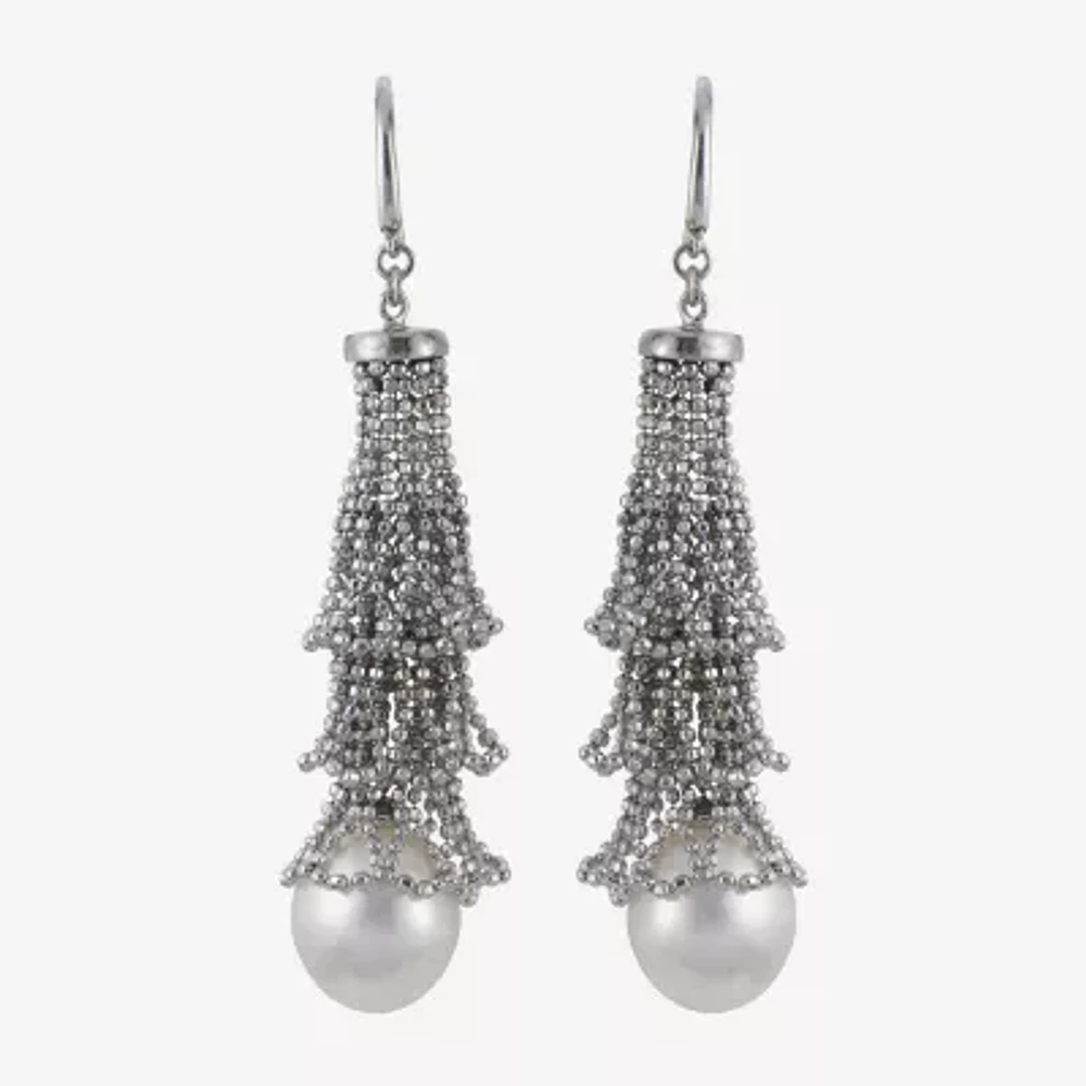 10-11Mm Cultured Freshwater Pearl Sterling Silver Earrings