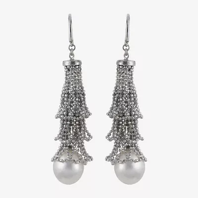 10-11Mm Cultured Freshwater Pearl Sterling Silver Earrings