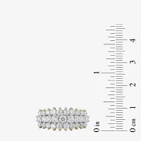 2 CT. T.W. Lab Grown White Diamond 10K Gold Cluster Band