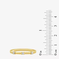 Womens Diamond Accent Lab Grown White 10K Gold Delicate Cocktail Ring