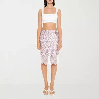 Forever 21 Womens Mid Rise Midi A-Line Skirt-Juniors