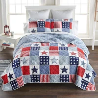 Donna Sharp Star And Stripe Hypoallergenic Quilt Set