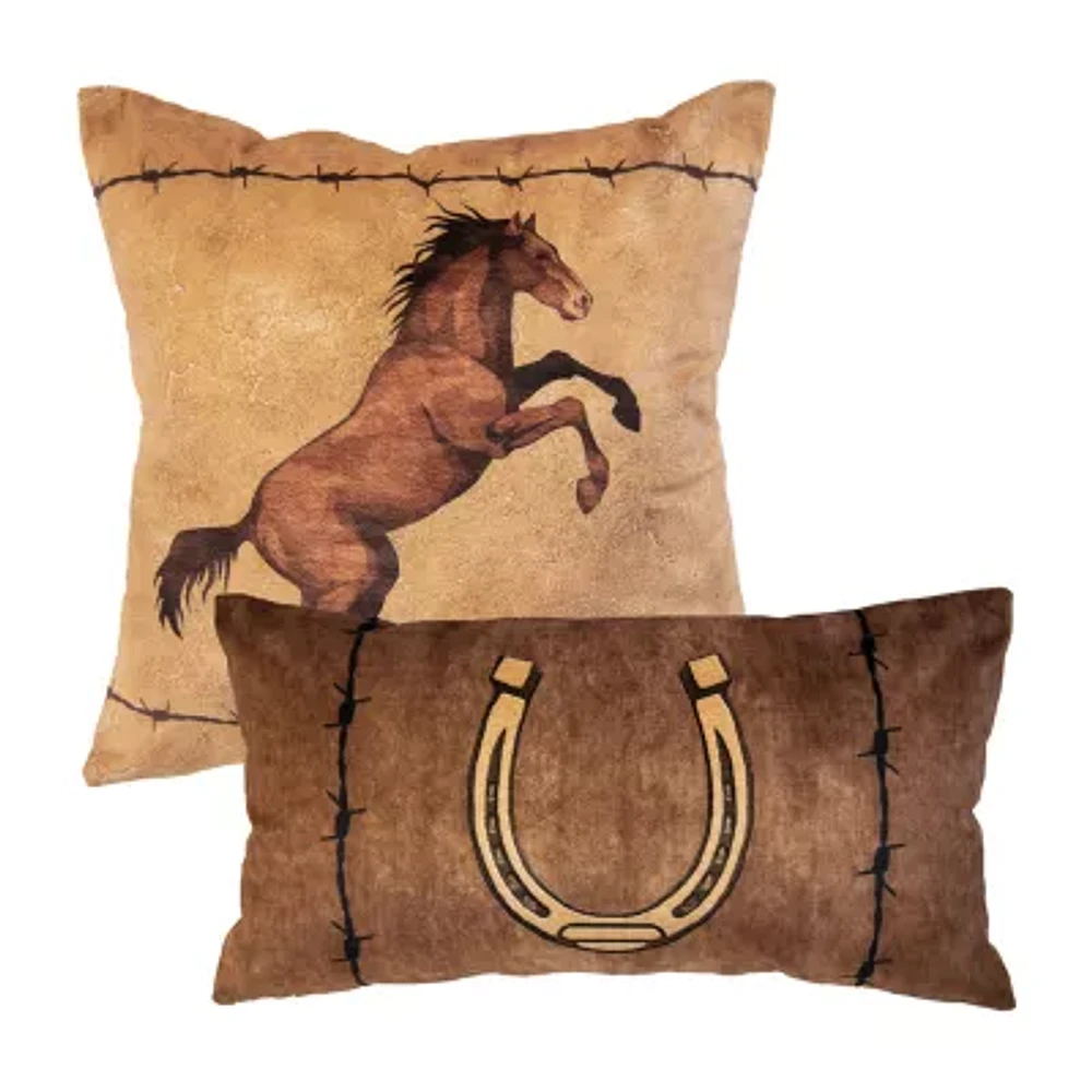 Donna Sharp Cowboy Multi-Pack Rectangular Square Throw Pillow