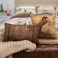 Donna Sharp Cowboy Multi-Pack Rectangular Square Throw Pillow