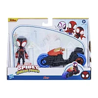 Disney Collection Hasbro Spidey And Friends Motorcycle Spiderman Action Figure