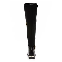 Liz Claiborne Womens Jepson Flat Heel Over the Knee Boots