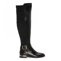 Liz Claiborne Womens Jepson Flat Heel Over the Knee Boots