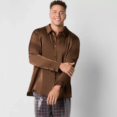 Johnny Wujek for JCPenney Mens Big and Tall Fitted Long Sleeve Easy Care Button-Down Shirt