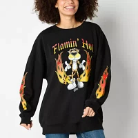 Juniors Flaming Hot Cheetos Womens Crew Neck Long Sleeve Sweatshirt