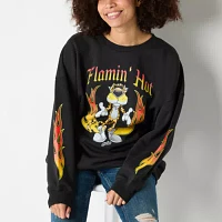 Juniors Flaming Hot Cheetos Womens Crew Neck Long Sleeve Sweatshirt