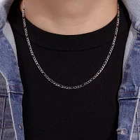 Mens Stainless Steel 24" 4mm Figaro Chain Necklace