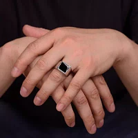 Mens Stainless Steel Ring with Resin