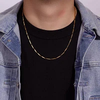 Mens Stainless Steel & Gold-Tone IP 22" 2mm Link Chain