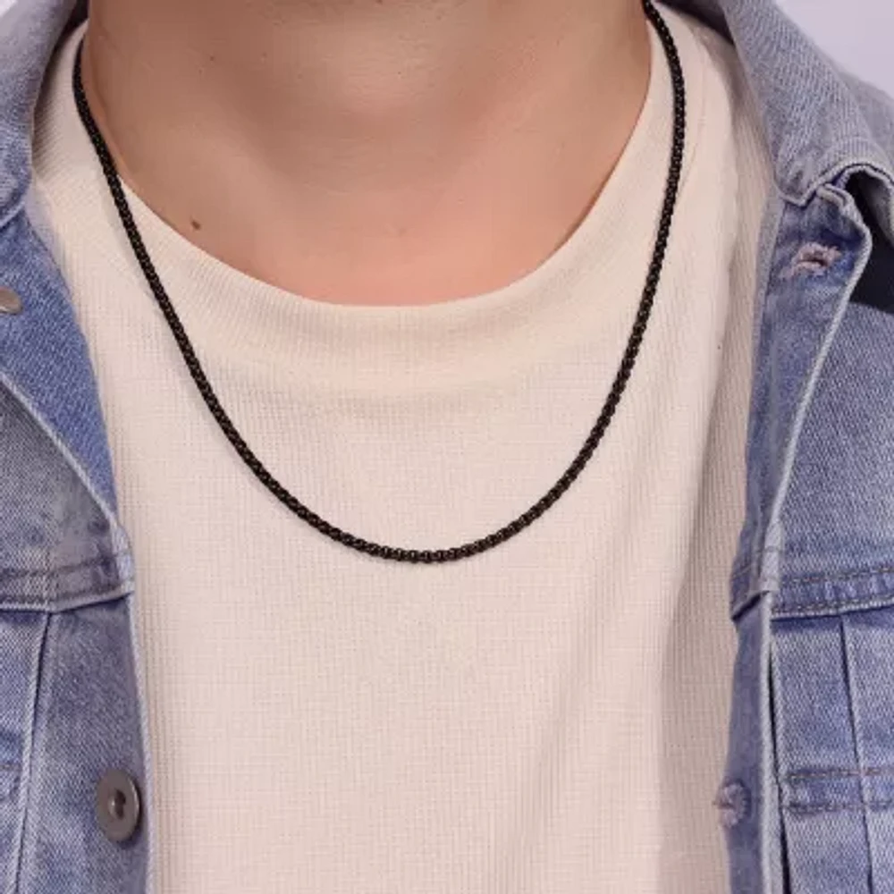 Mens Stainless Steel 3mm Wheat Chain