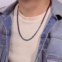 Mens Stainless Steel Curb Chain Necklace