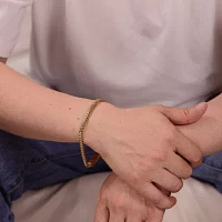 Stainless Steel 9 Inch Solid Wheat Chain Bracelet