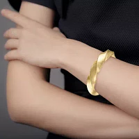 14K Gold Over Silver Bangle Bracelet