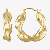 14K Gold Over Silver 33mm Hoop Earrings