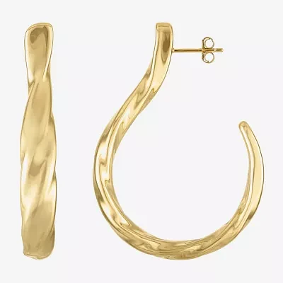 14K Gold Over Silver 50mm Hoop Earrings