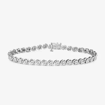 (I1/ I) 1/2 CT. T.W. Lab Grown White Diamond Sterling Silver 7 Inch Tennis Bracelet