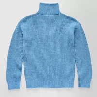 Thereabouts Little & Big Boys Mock Neck Long Sleeve Pullover Sweater