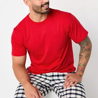 St. John's Bay Mens Short Sleeve Crew Neck Pajama Top