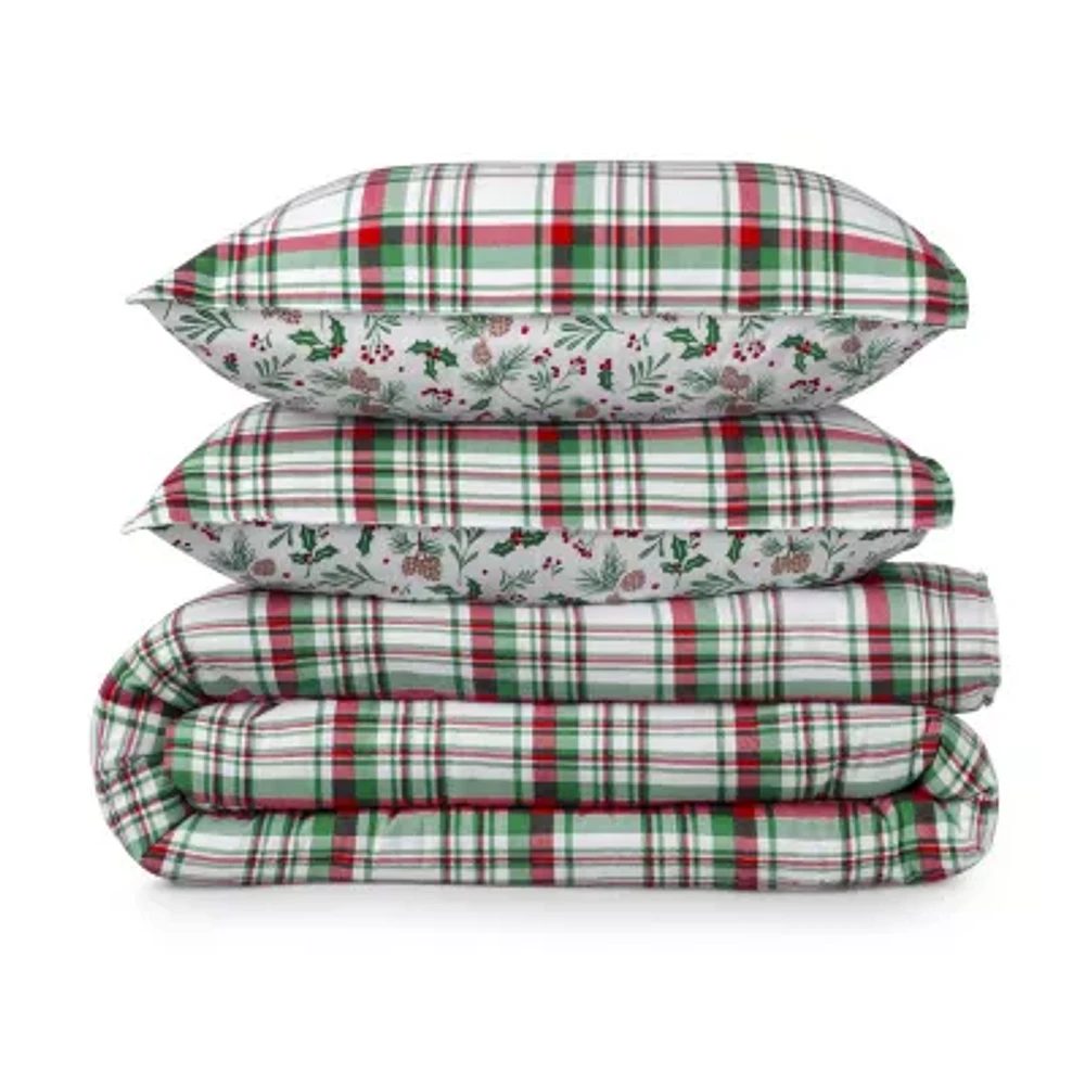 Martha Stewart Farmhouse Plaid 3-pc. Reversible Comforter Set