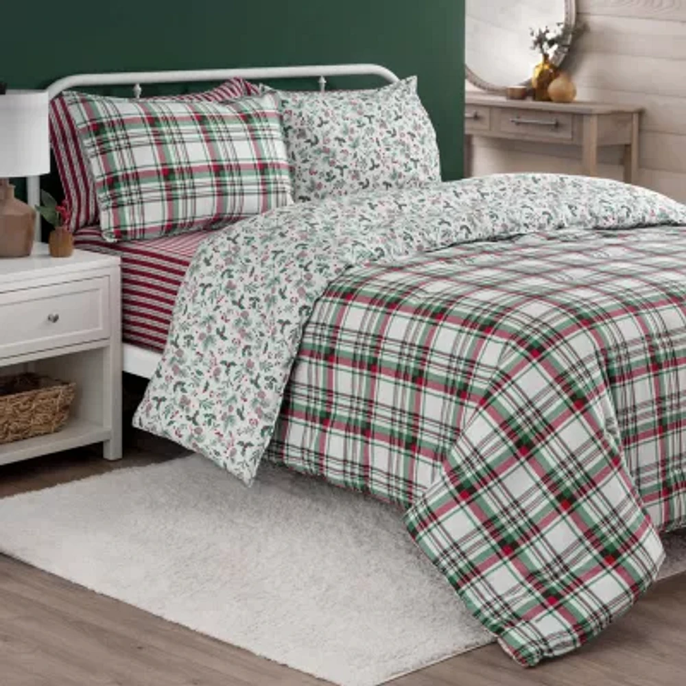 Martha Stewart Farmhouse Plaid 3-pc. Reversible Comforter Set