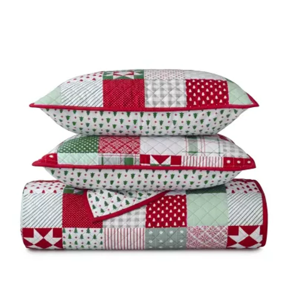 Martha Stewart Patchwork 3-pc. Reversible Quilt Set