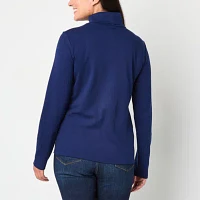 St. John's Bay Womens Turtleneck Long Sleeve T-Shirt