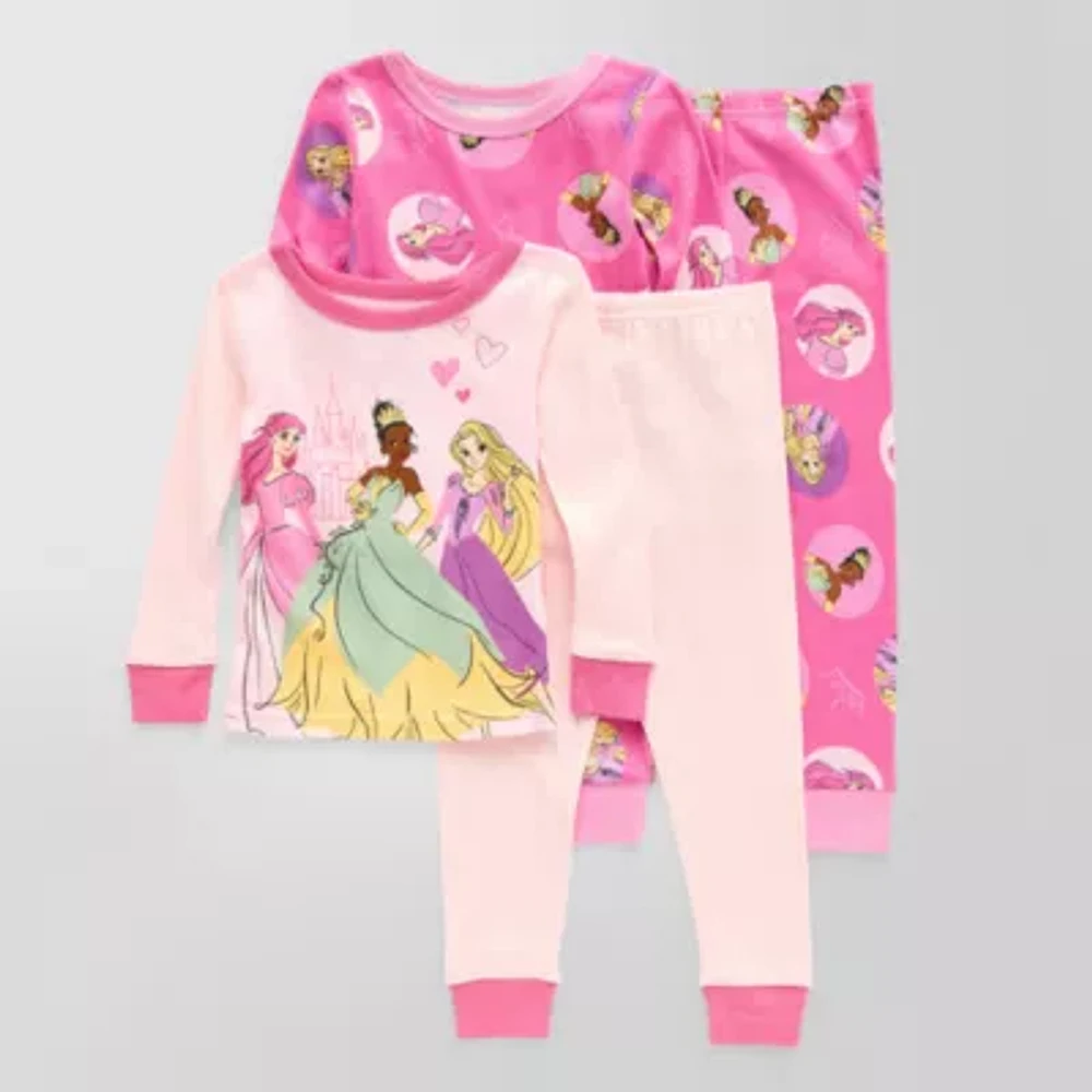 Disney Collection Toddler Girls 4-pc. Princess Pajama Set