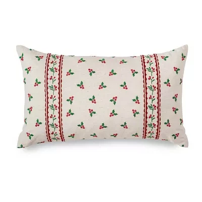 Martha Stewart Holly Berry Lumbar Pillow