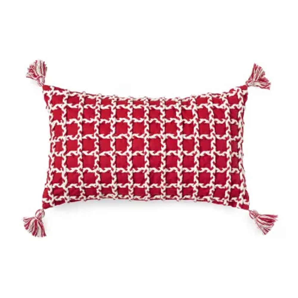 Martha Stewart Braided Plaid Lumbar Pillow