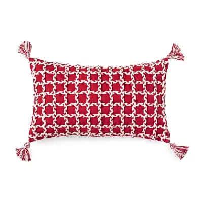 Martha Stewart Braided Plaid Lumbar Pillow