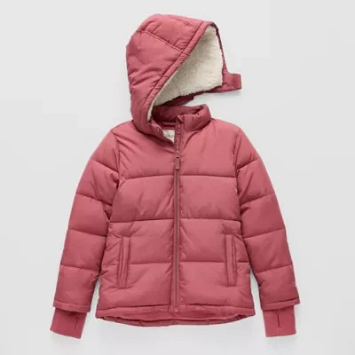 Thereabouts Little & Big Girls Water Resistant Heavyweight Puffer Jacket