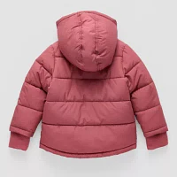 Okie Dokie Baby & Toddler Girls Hooded Heavyweight Puffer Jacket