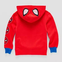 Disney Collection Little & Big Boys Spiderman Fleece Zipper Hoodie