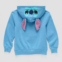 Disney Collection Little & Big Boys Embroidered Stitch Fleece Zipper Hoodie