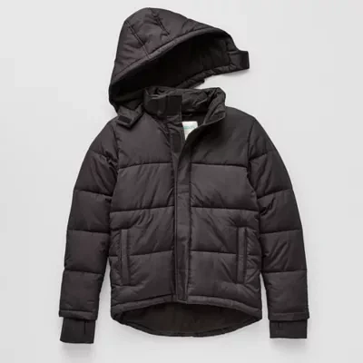 Thereabouts Little & Big Boys Adaptive Water Resistant Easy-on + Easy-off Heavyweight Puffer Jacket