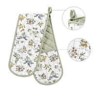 No 918 Provence Quilted Floral Print Kitchen Double Oven Mitt