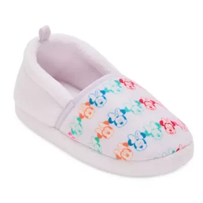 Disney Collection Girls Minnie Mouse Slip-On Slippers