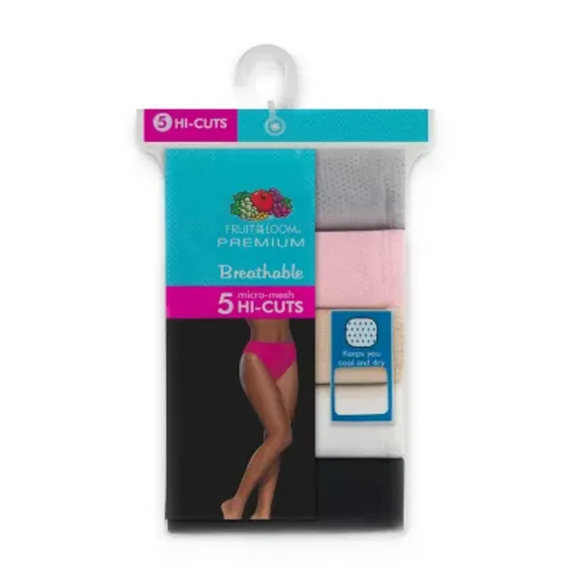 Fruit of the Loom Women's 5-Pack Premium Breathable Micro-Mesh Bikinis