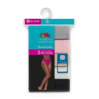 Fruit of the Loom Breathable 5 Pack High Cut Panty 5dpbbh1