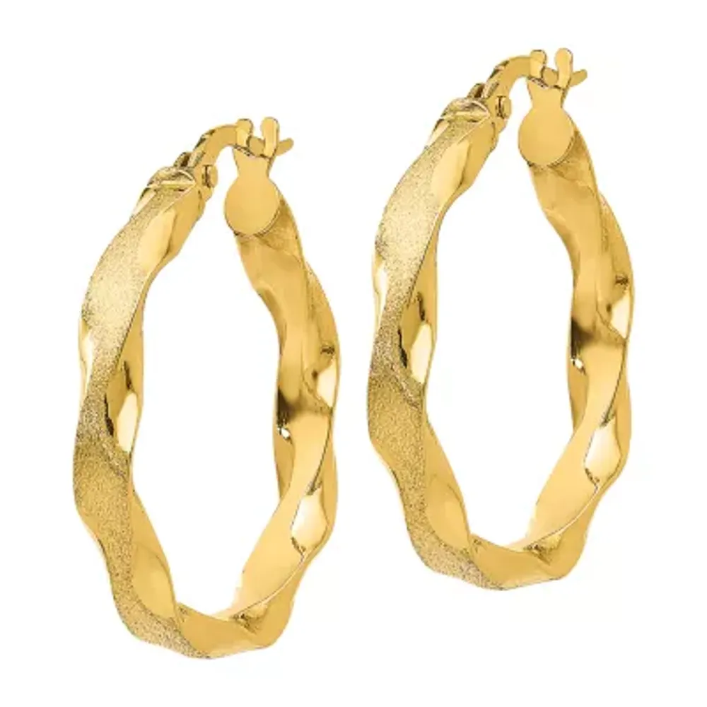 Made in Italy 14K Gold 25mm Hoop Earrings