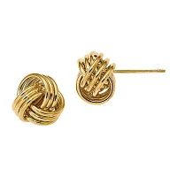 Made in Italy 14K Gold 9mm Knot Stud Earrings