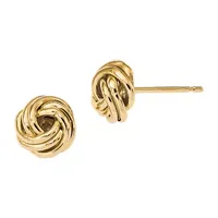 Made in Italy 14K Gold 9mm Knot Stud Earrings