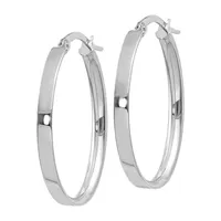 Made in Italy 14K Gold 19mm Oval Hoop Earrings