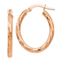 Made in Italy 14K Rose Gold 23mm Hoop Earrings