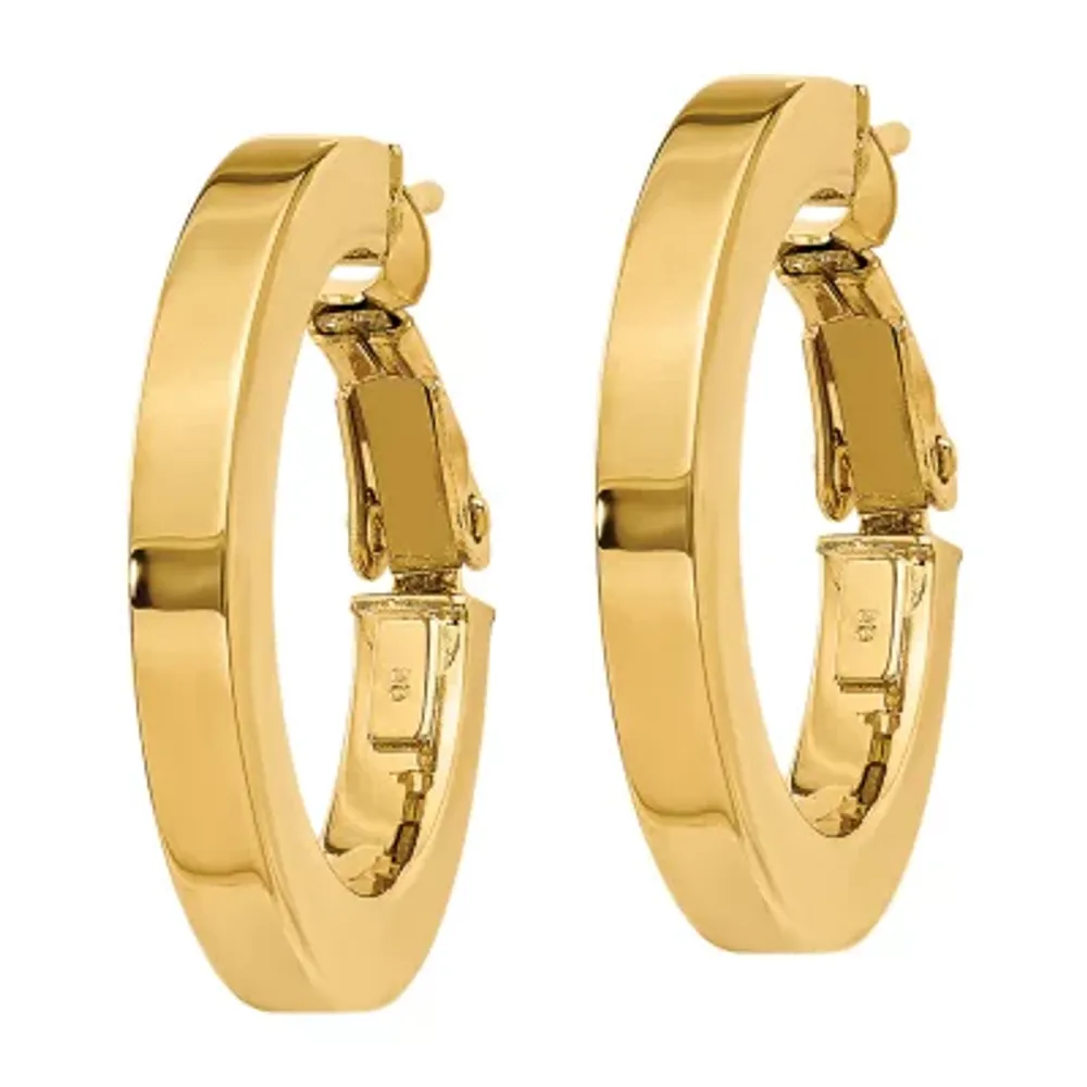 Made in Italy 14K Gold 15mm Hoop Earrings