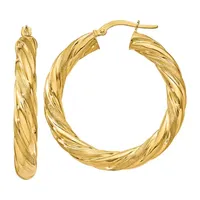 Made in Italy 14K Gold 25mm Hoop Earrings